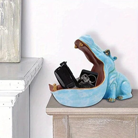 Whimsical Hippo (Hippopotamus) Candy Dish – Fun & Functional Catchall - Picture 2 of 8